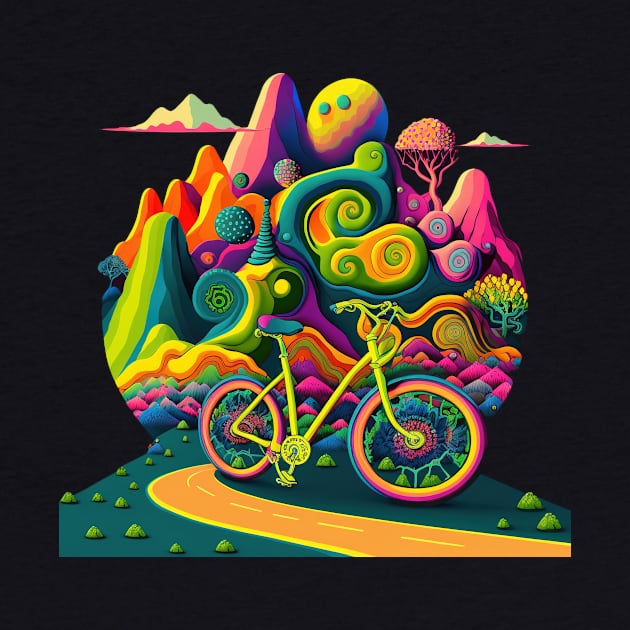 Bicycle Day 1943 | Colorful Psychedelic Art by Trippinink